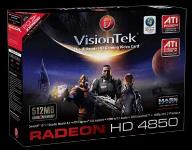 VisionTek Radeon HD 4850 512MB PCIE Graphics Card