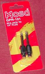 Hosa RCA Female to 1/4" male - 2 pack GPR-101