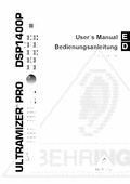 Download documentation for Behringer Ultramizer Pro DSP 1400P