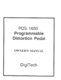 Download documentation for DigiTech Programmable Distortion PDS 1650