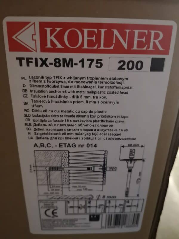 Koelner TFIX-8M-175 Fassaden-Tellerdübel