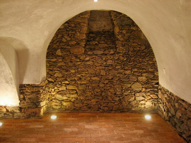 Antik Boden Ziegel Platten Fliesen Weinkeller alte Mauer Back Steine Terracotta französischer Style