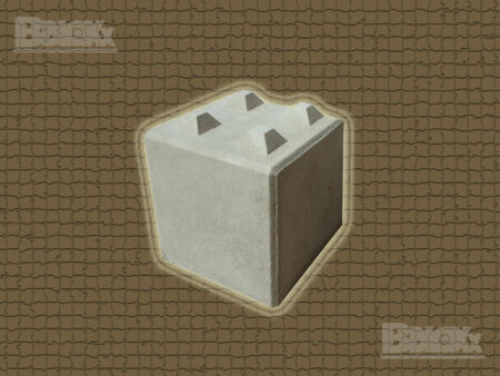 Beton-Stapelblock, Beton-Legostein (LxBxH): 600 x 600 x 600 mm mit Verzahnung, Sortierbox, Stützmauer, Hallenbau