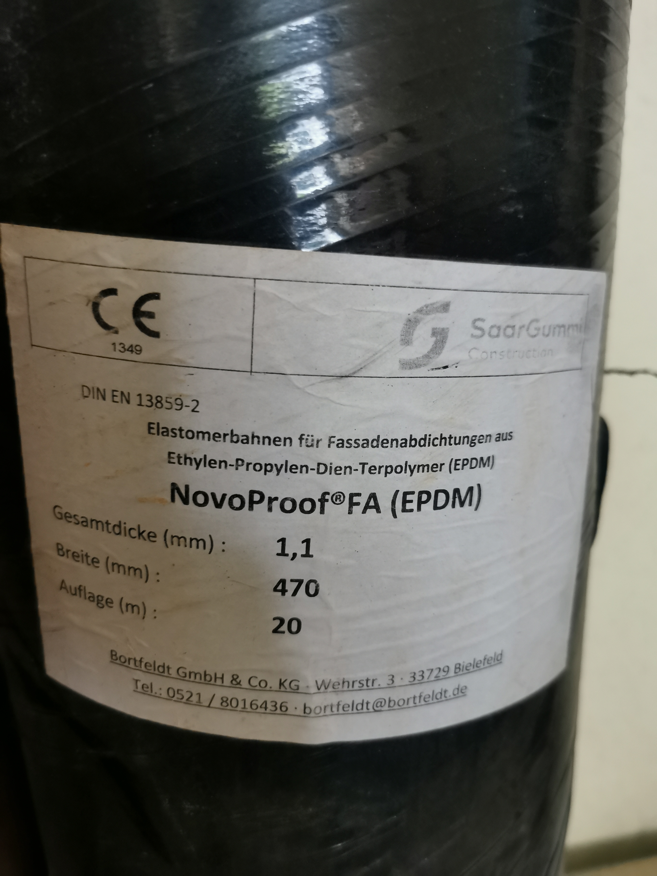 NovoProof® FA  EPDM, DIN EN 13859-2