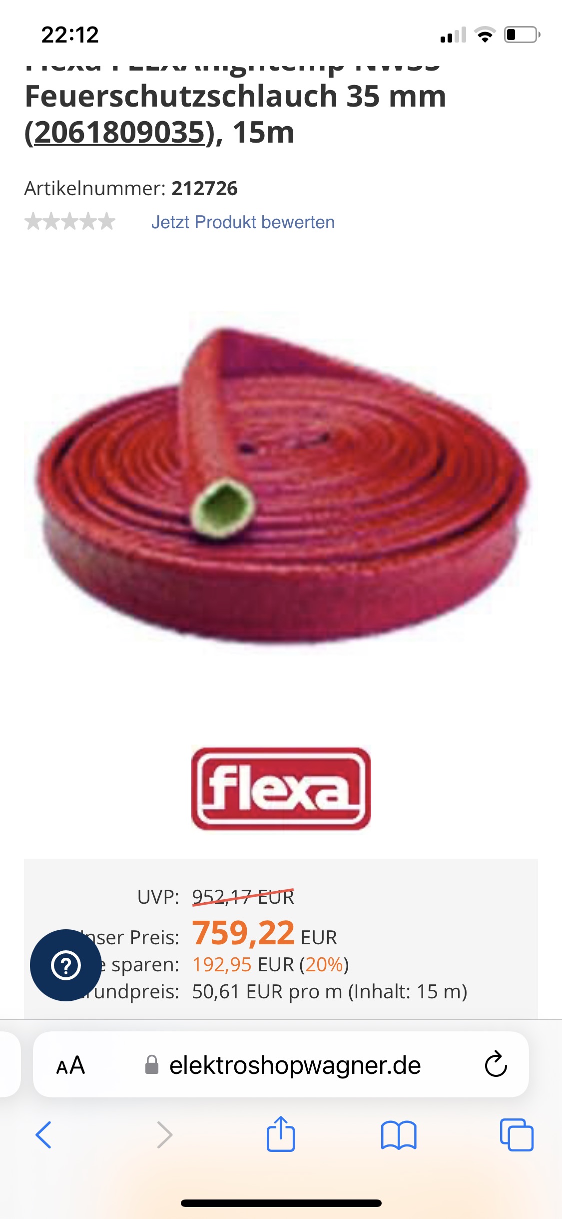 Feuerfester Kabelschutzschlauch von DerMarke Flexa