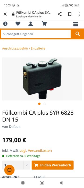 SYR Füllcombi CA Plus 6828