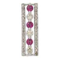 ダイヤモンド・ルビーペンダントトップ・天然/K18WG/750-3.1g/0.52ct