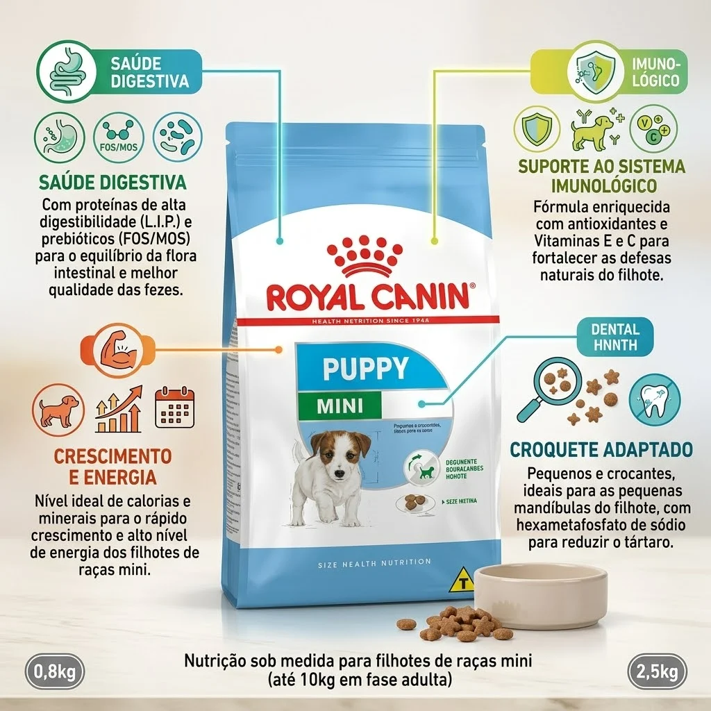 Ração Royal Canin Mini para Cães Filhotes Raças Pequenas - 2.5Kg - imagem 2