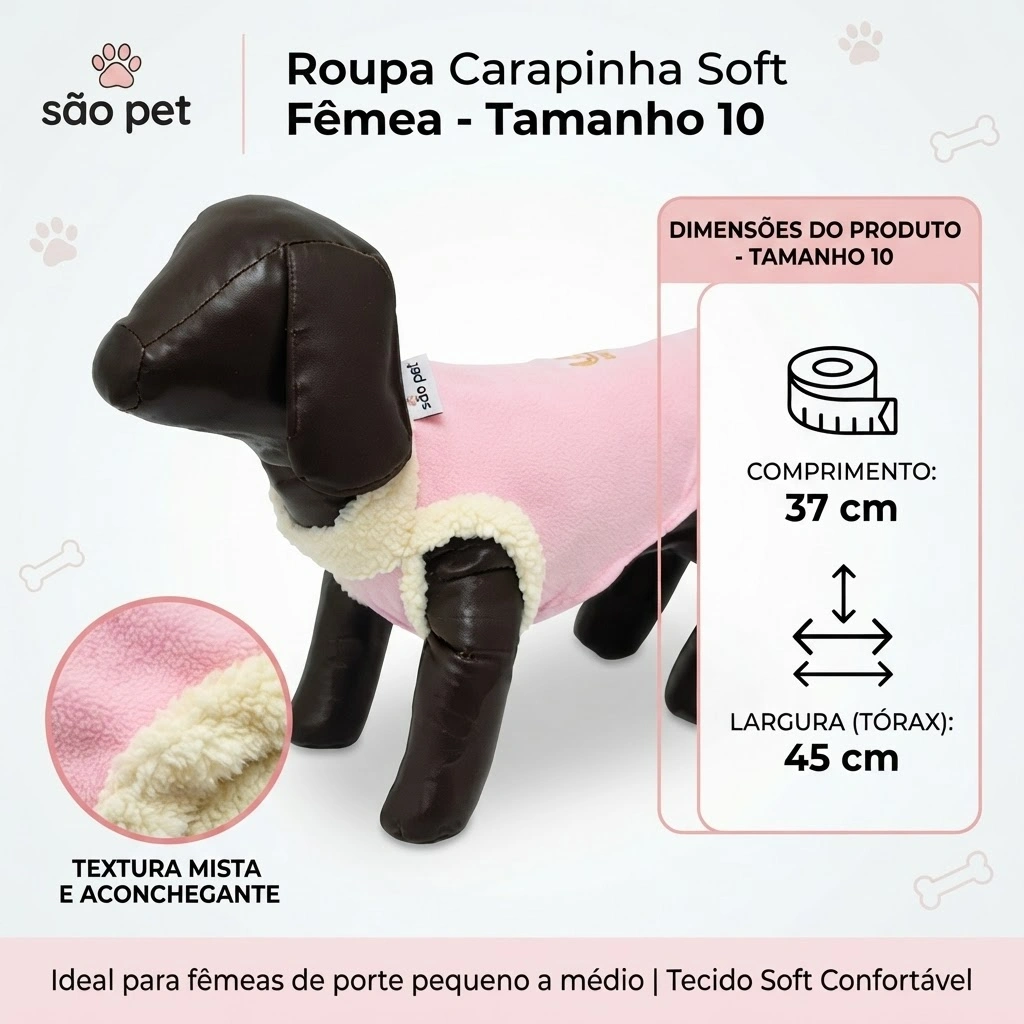 Roupa Carapinha Soft N°10 Fêmea 37x45Cm - imagem 2