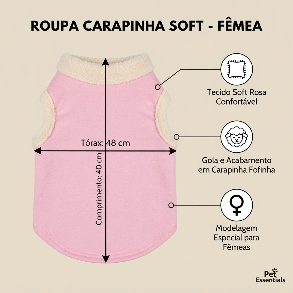 Roupa Carapinha Soft N°12 Fêmea 40x48Cm - imagem 2