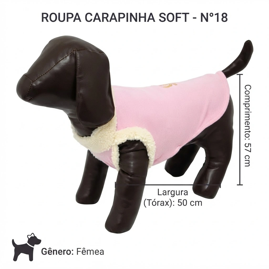 Roupa Carapinha Soft N°18 Fêmea 50x57Cm - imagem 2