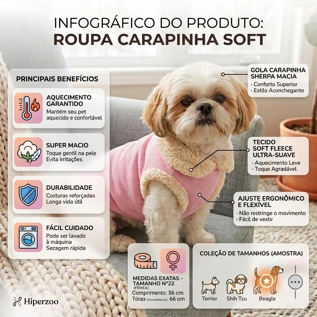 Roupa Carapinha Soft N°22 Fêmea 56x66Cm - imagem 2