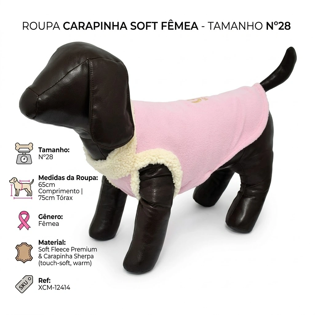 Roupa Carapinha Soft N°28 Fêmea 65x75Cm - imagem 2