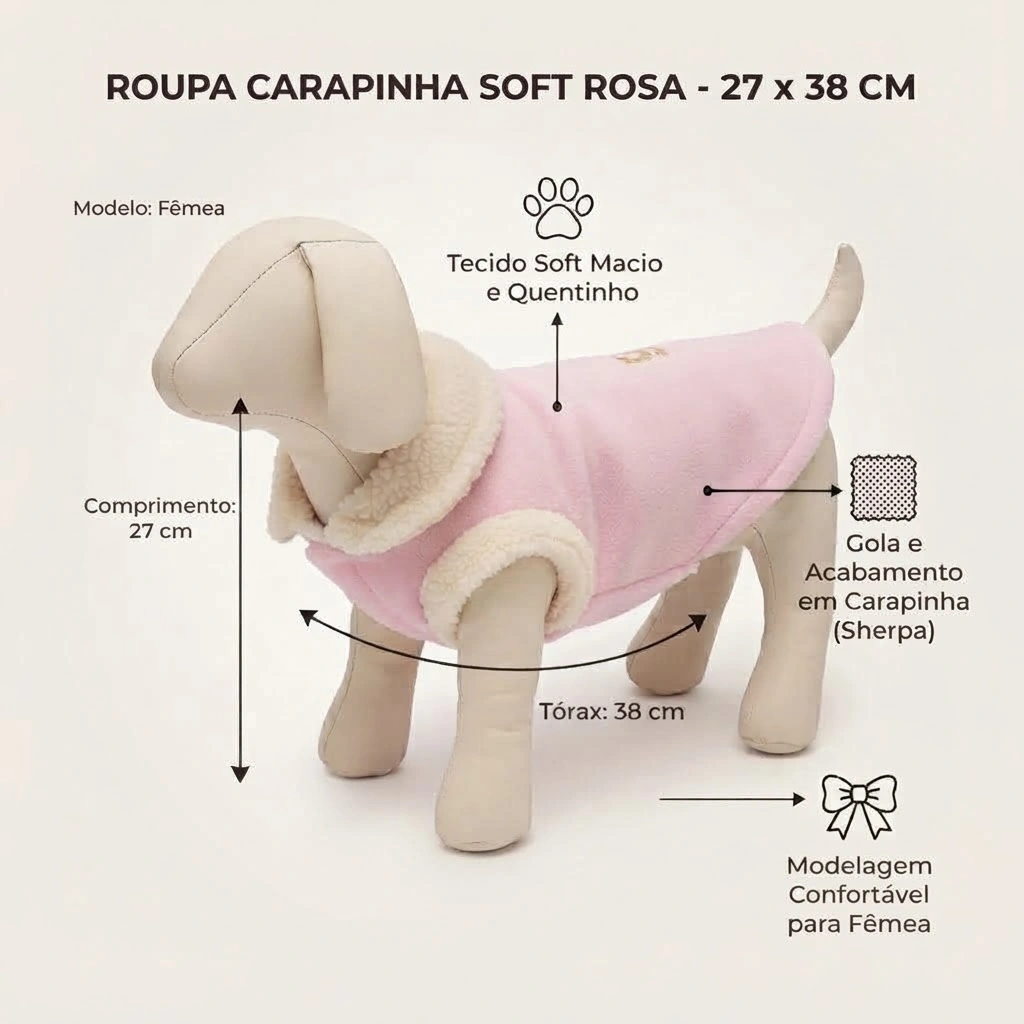 Roupa Carapinha Soft N°6 Fêmea 27x38Cm - imagem 2