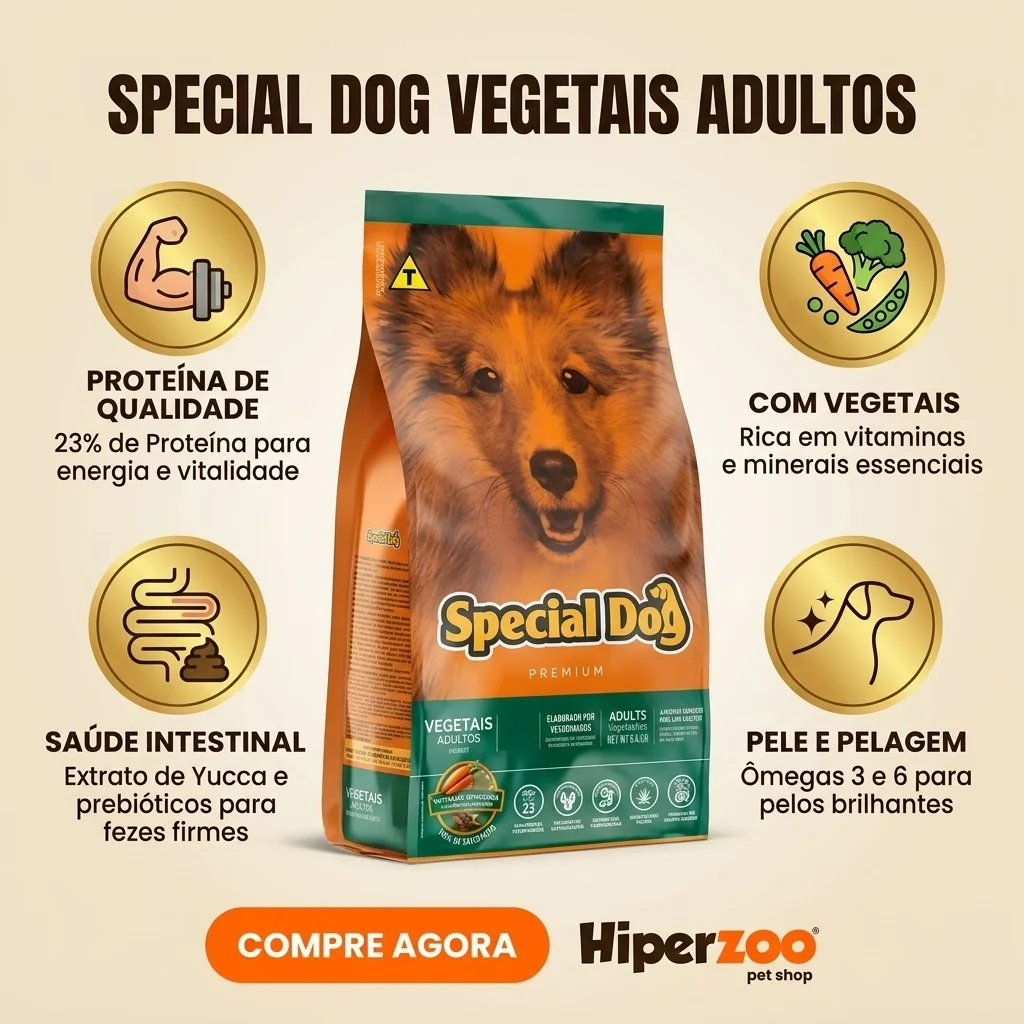 Ração Special Dog Sabor Vegetais para Cães Adultos 15Kg - imagem 2