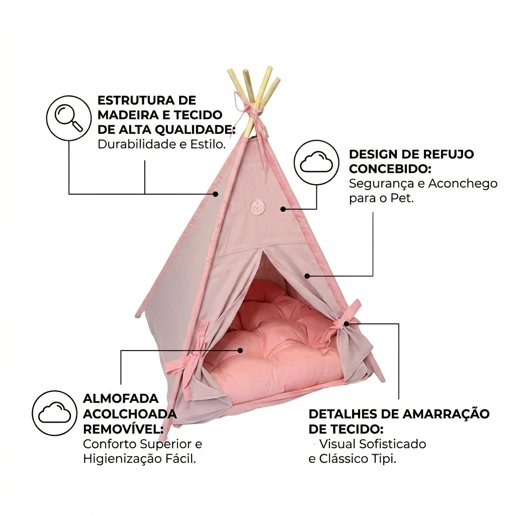 Tenda Dakota Rosa Tamanho P - imagem 3