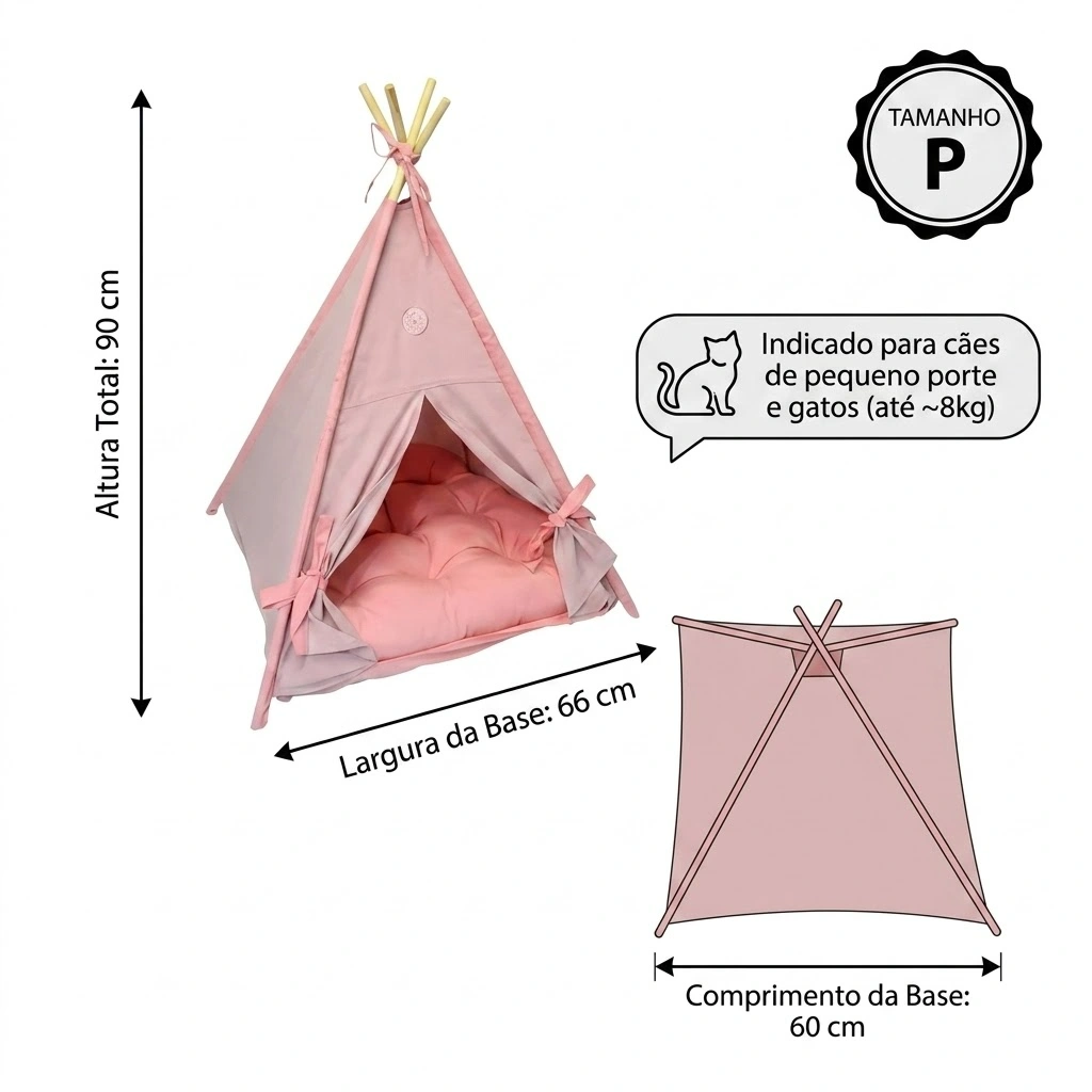Tenda Dakota Rosa Tamanho P - imagem 4