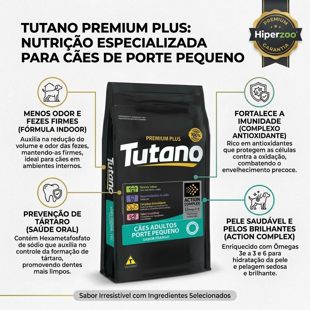 Ração Tutano para Cães Adultos de Raças Pequenas Sabor Frango 3Kg - imagem 2