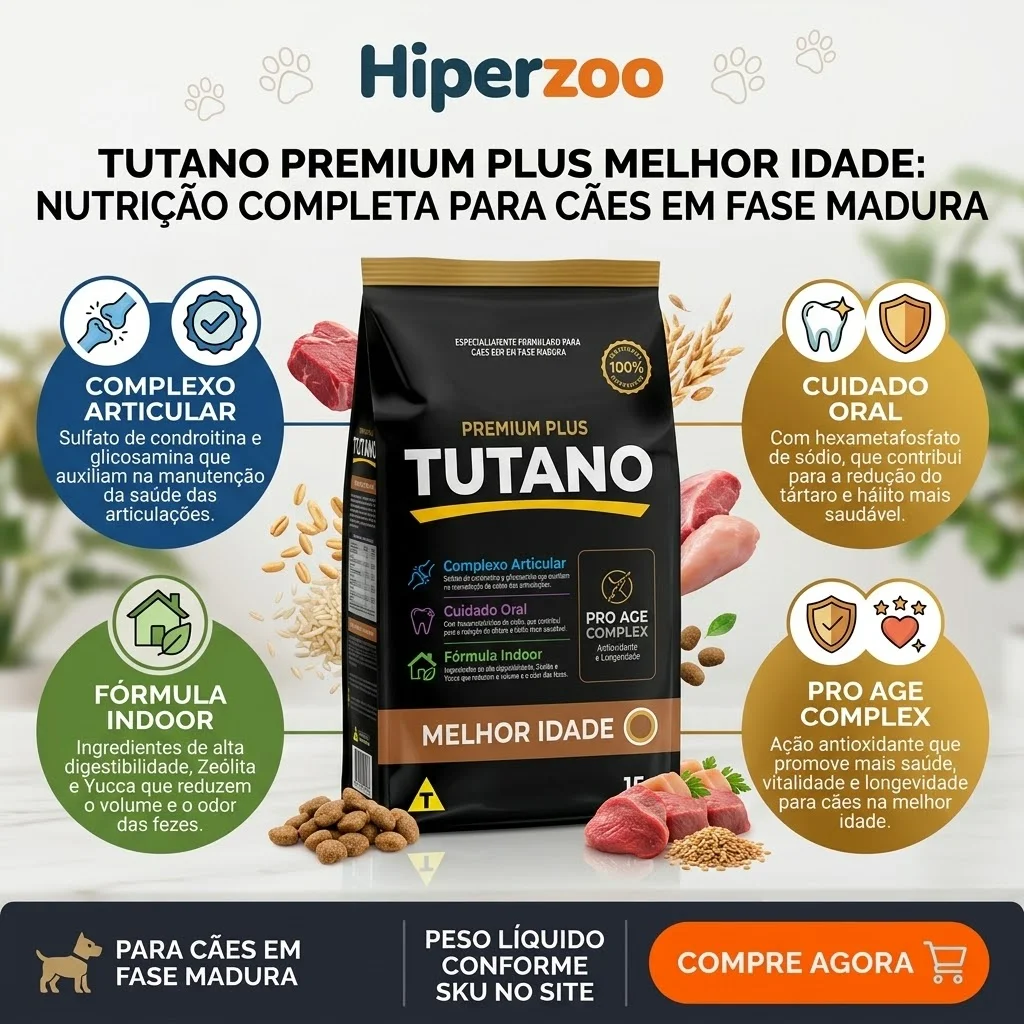 Ração Tutano Melhor Idade para Cães Idosos Sabor Frango 15Kg - imagem 2