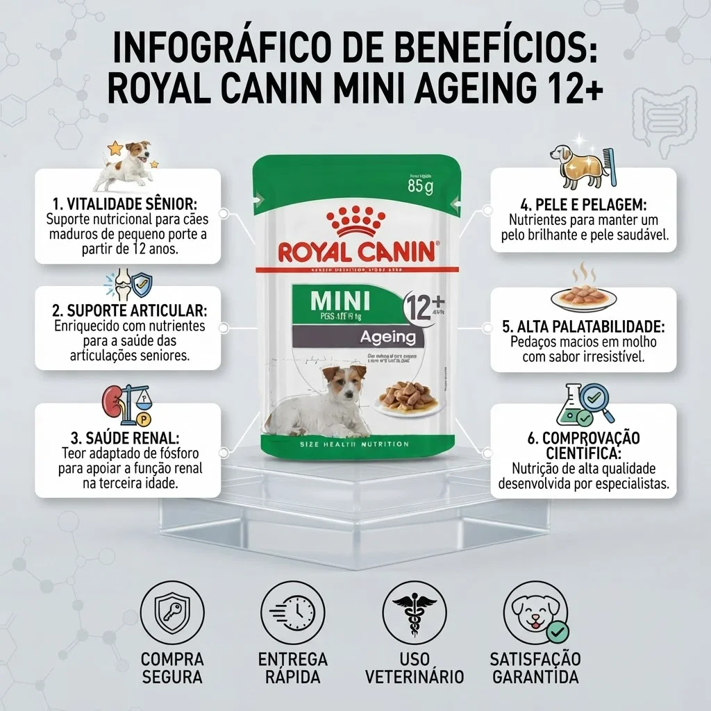 Alimento Úmido Royal Canin Ageing 12+ Sachê para Cães Sêniors- 85g - imagem 2
