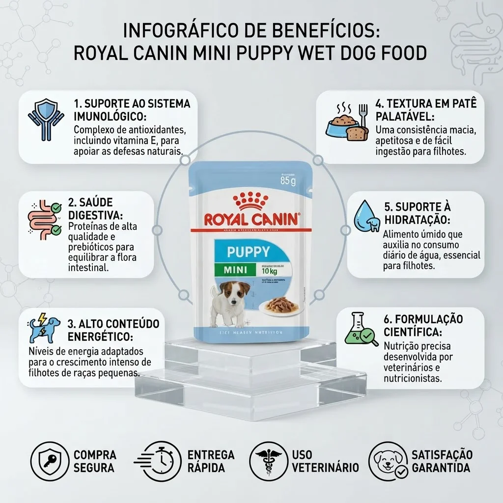 Alimento Úmido Royal Canin Sachê Puppy para Cães Filhotes Raças Pequenas  85g - imagem 2