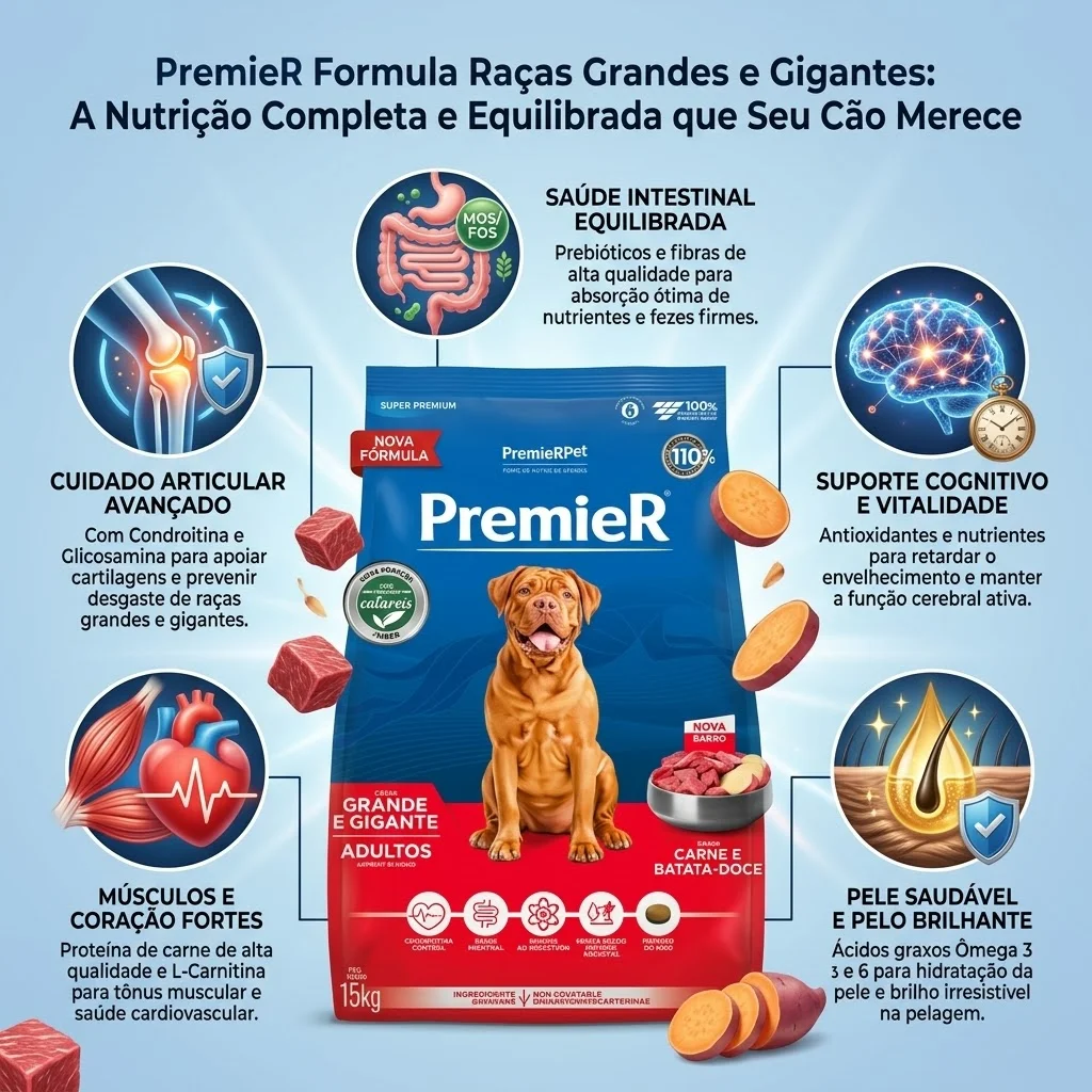 Ração Premier Fórmula Cães Adultos Raças Grandes Carne 15kg - imagem 2