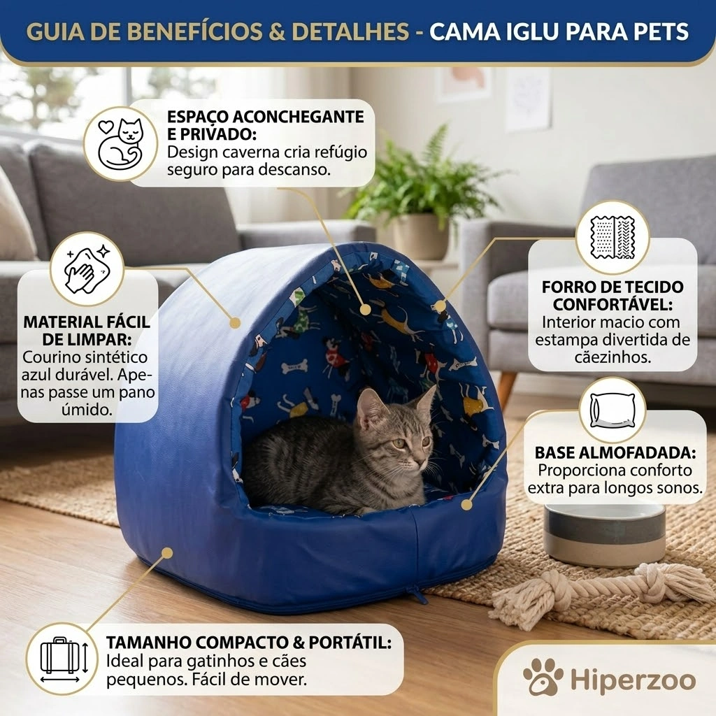 Cama Euopa Emborrachada Gorg M Azul 40x40x35Cm - imagem 3