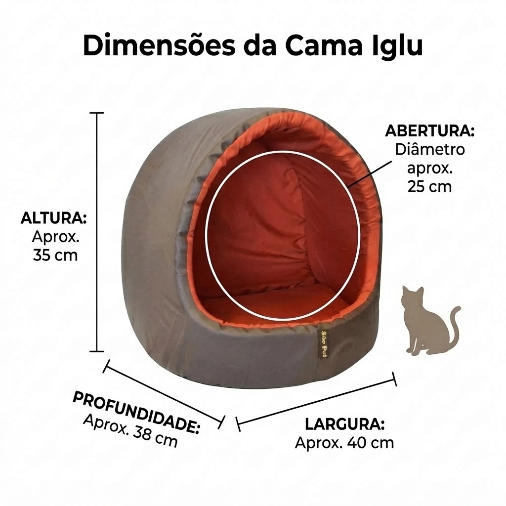Cama Iglu Emb Gorg M Marrom  - imagem 4