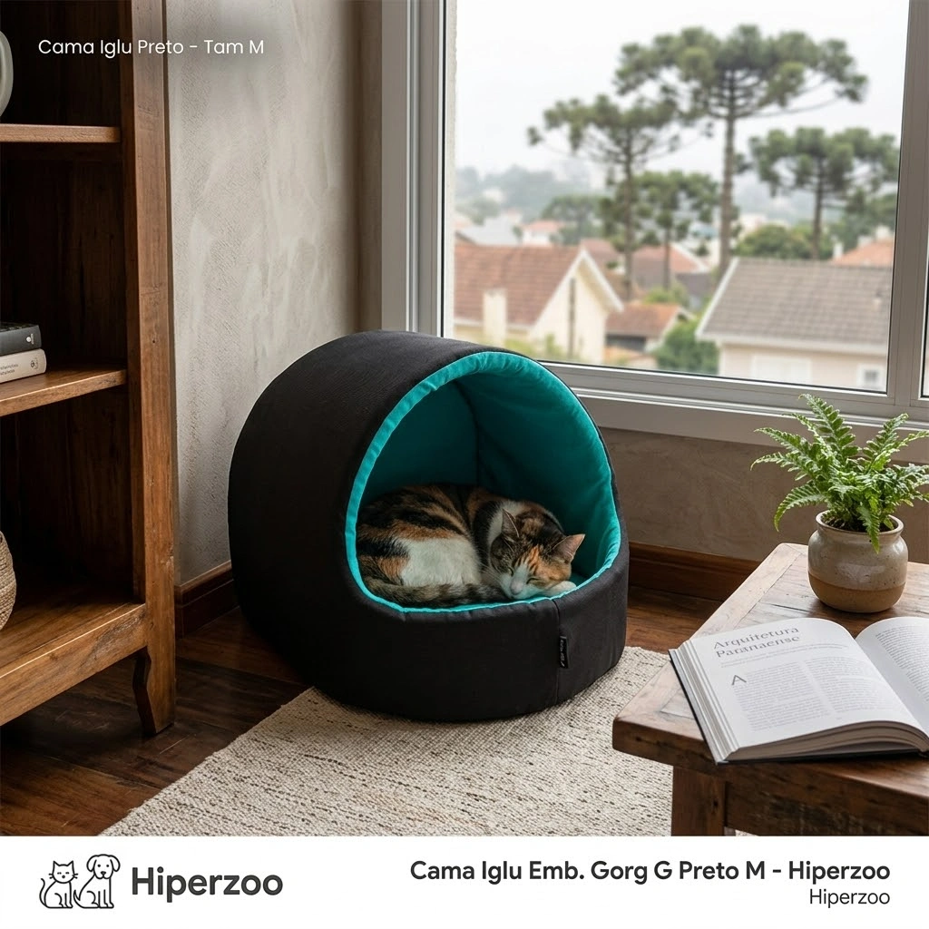 Cama Pets Iglu Emborrachada Tamanho M - imagem 2