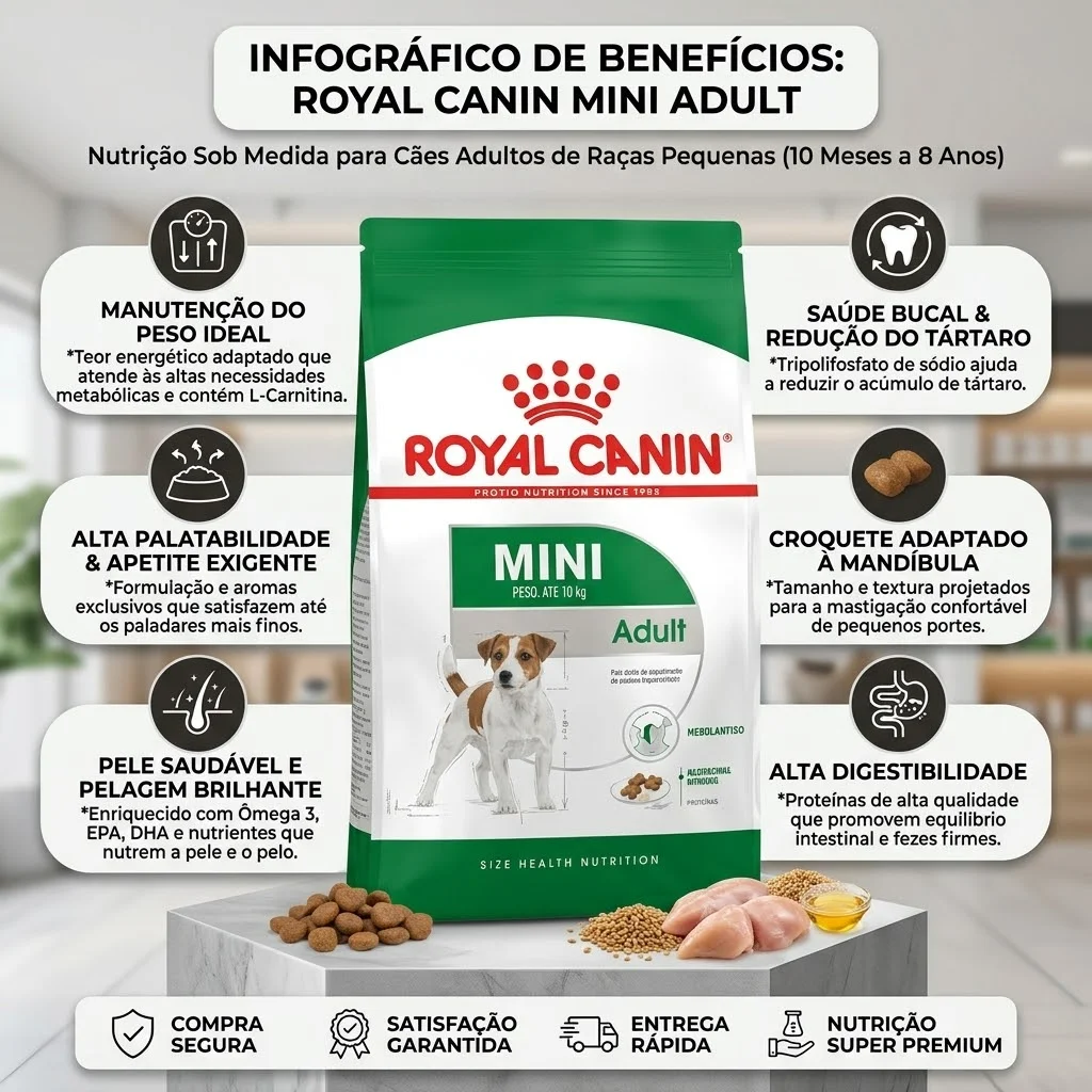 Ração Royal Canin Mini para Cães Adultos Raças Pequenas - 2.5Kg - imagem 2