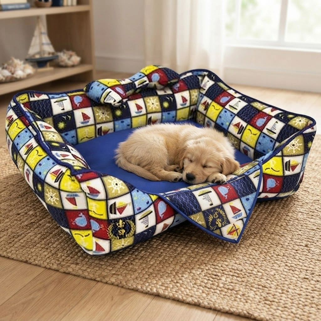 Cama Rubi Dupla Face Azul M 53x67x19Cm - imagem 2