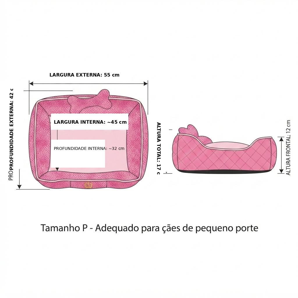 Cama São Pet Rubi Dupla Face Rosa Tamanho P - imagem 4