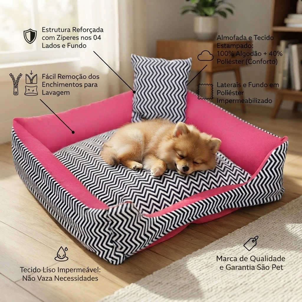 Cama Luxo Collor Rosa P - imagem 3