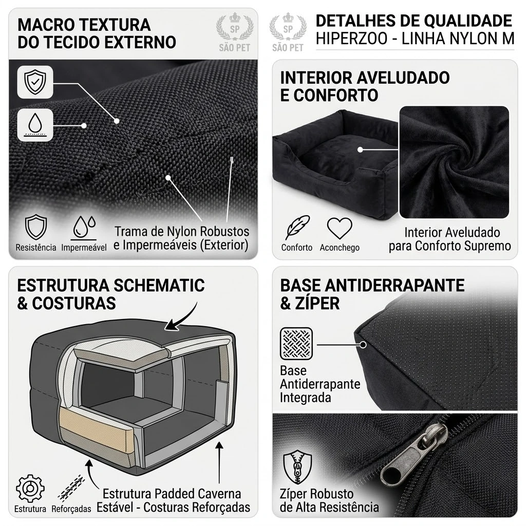 Cama Tunel Nylon M Preta - imagem 3