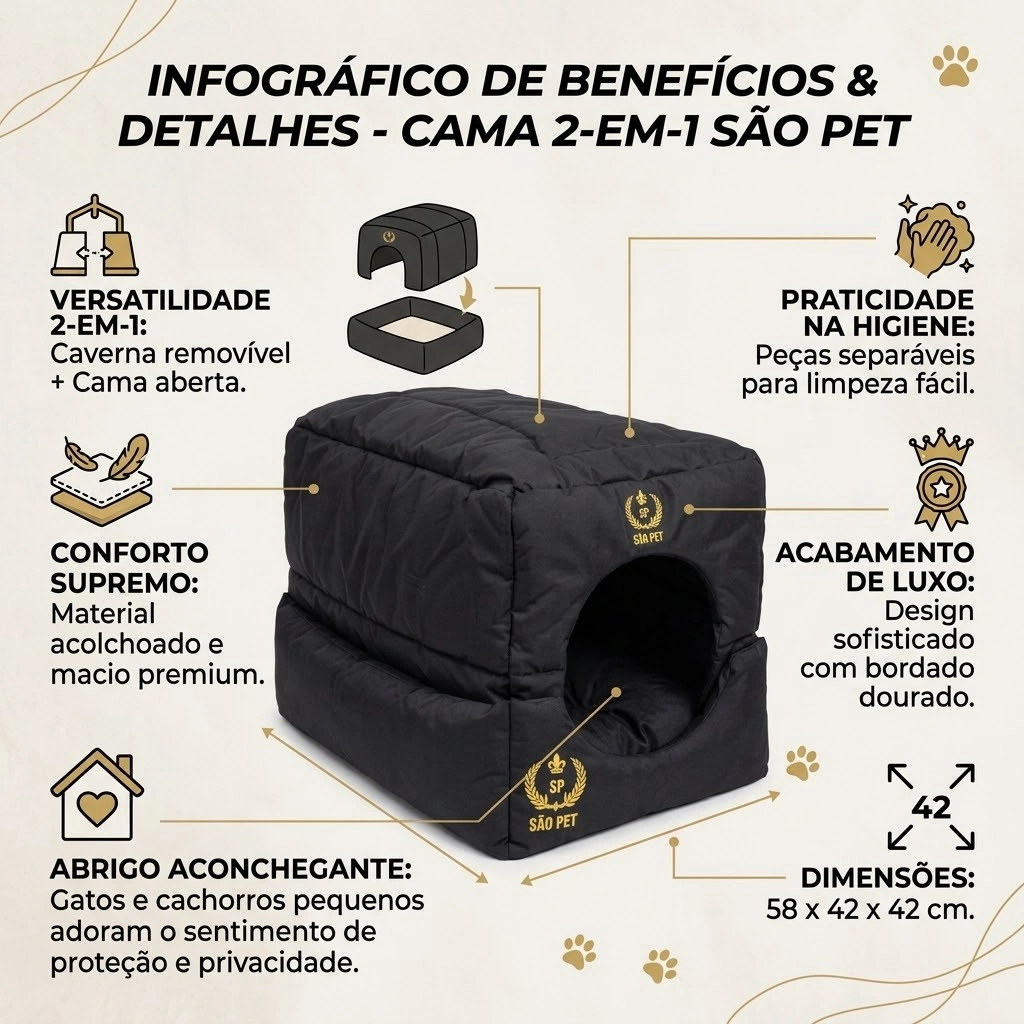CAMA TUNEL NYLON 600 G PT 58X42X42CM - imagem 4
