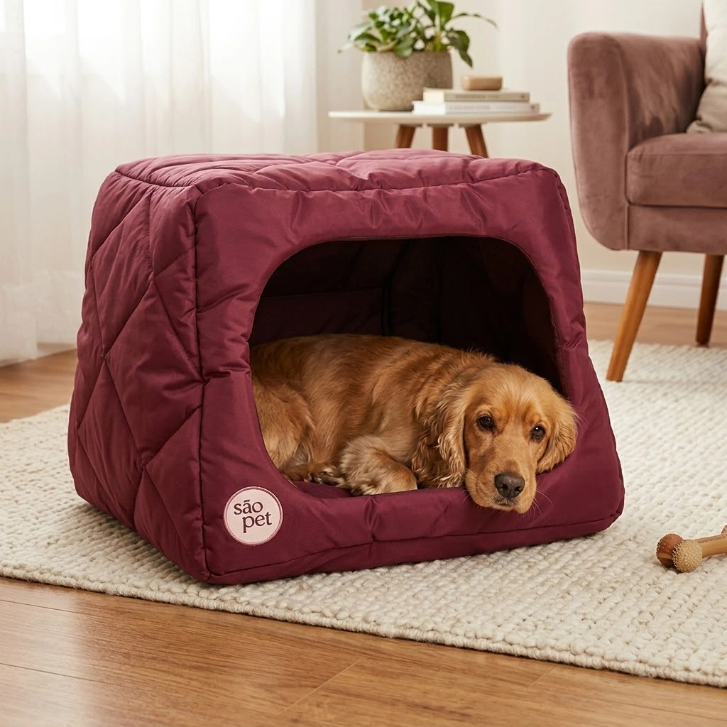 Cama Tunel Nylon Modelo 600  Vermelha  Para Cães Tamanho G - imagem 3