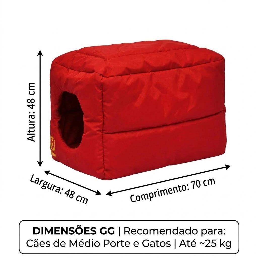 Cama Tunel Nylon 600 GG Vermelho 70x48x48Cm - imagem 4