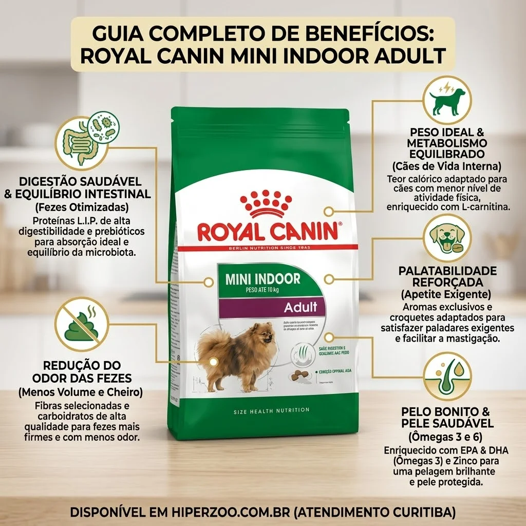 Ração Royal Canin Mini Indoor para Cães Adultos Raças Pequenas  2,5Kg - imagem 2