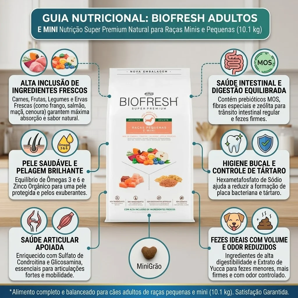 Ração Biofresh para Cães Adultos de Raças Pequenas e Mini 10,1Kg - imagem 2