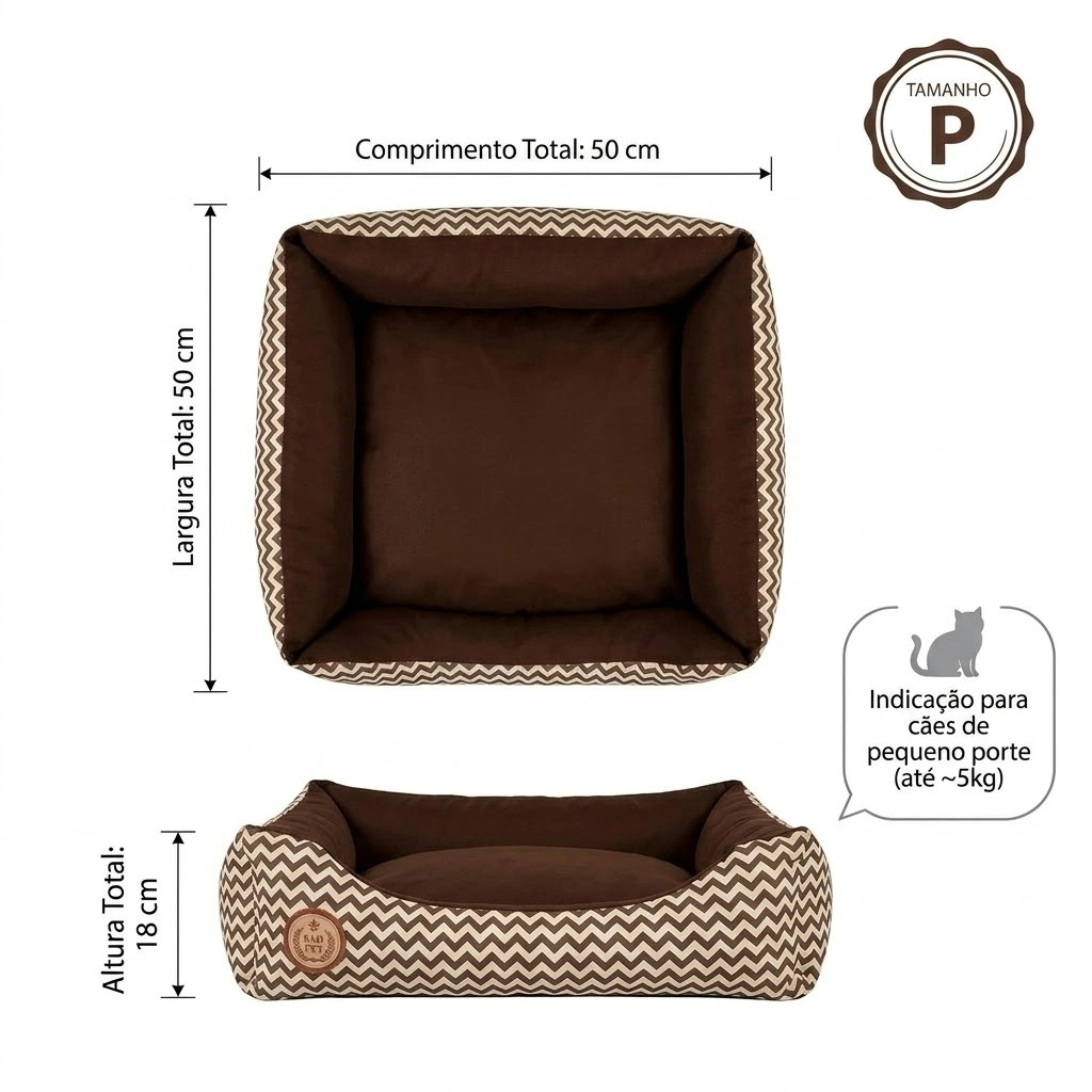 Cama São Pet Safira Cor Marrom Tamanho P - imagem 4
