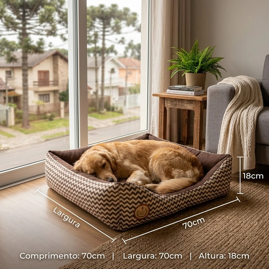 Cama São Pet Safira Cor Marrom Tamanho G - imagem 2