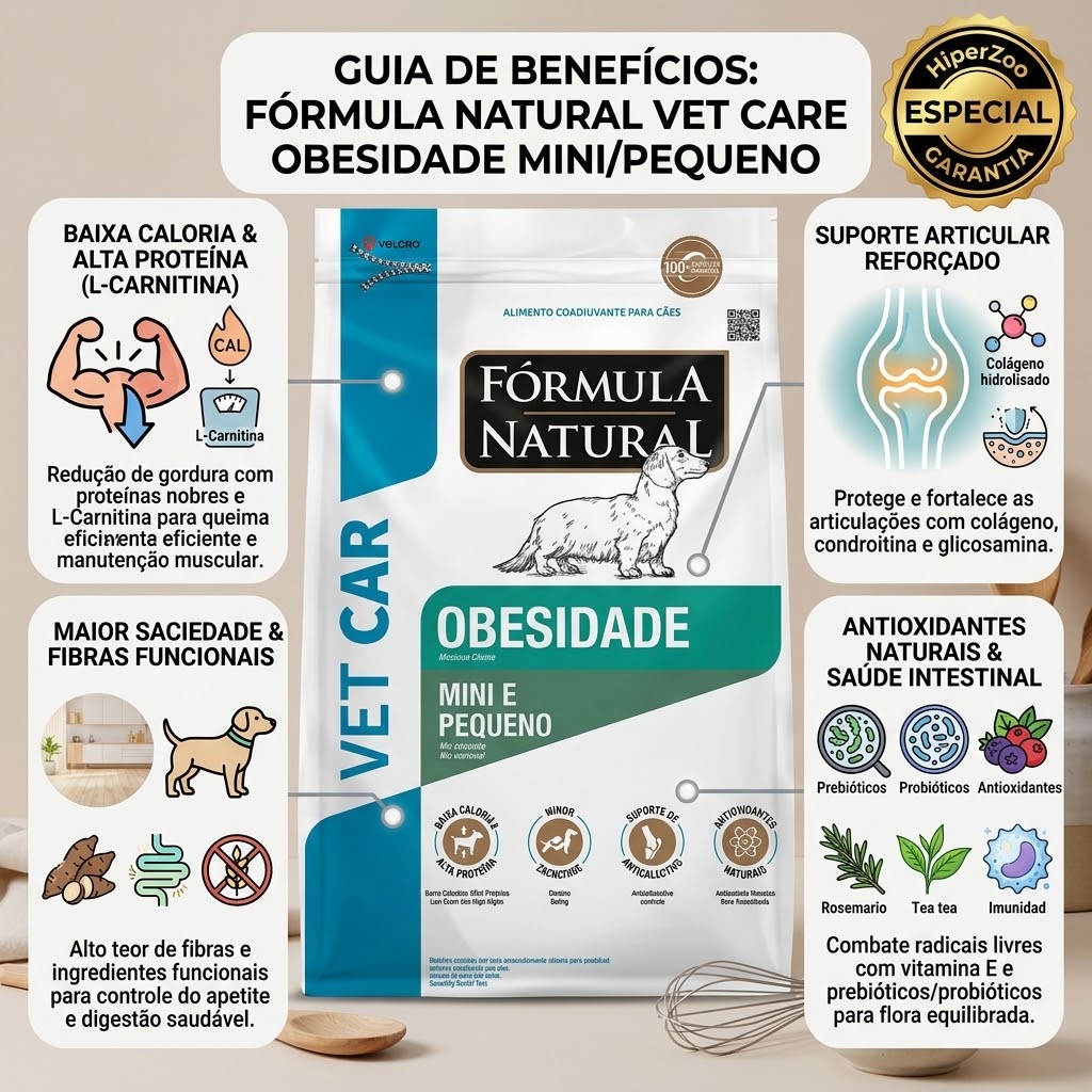 Ração Fórmula Natural Vet Care Obesidade para Cães Portes Mini e Pequeno 10Kg - imagem 2