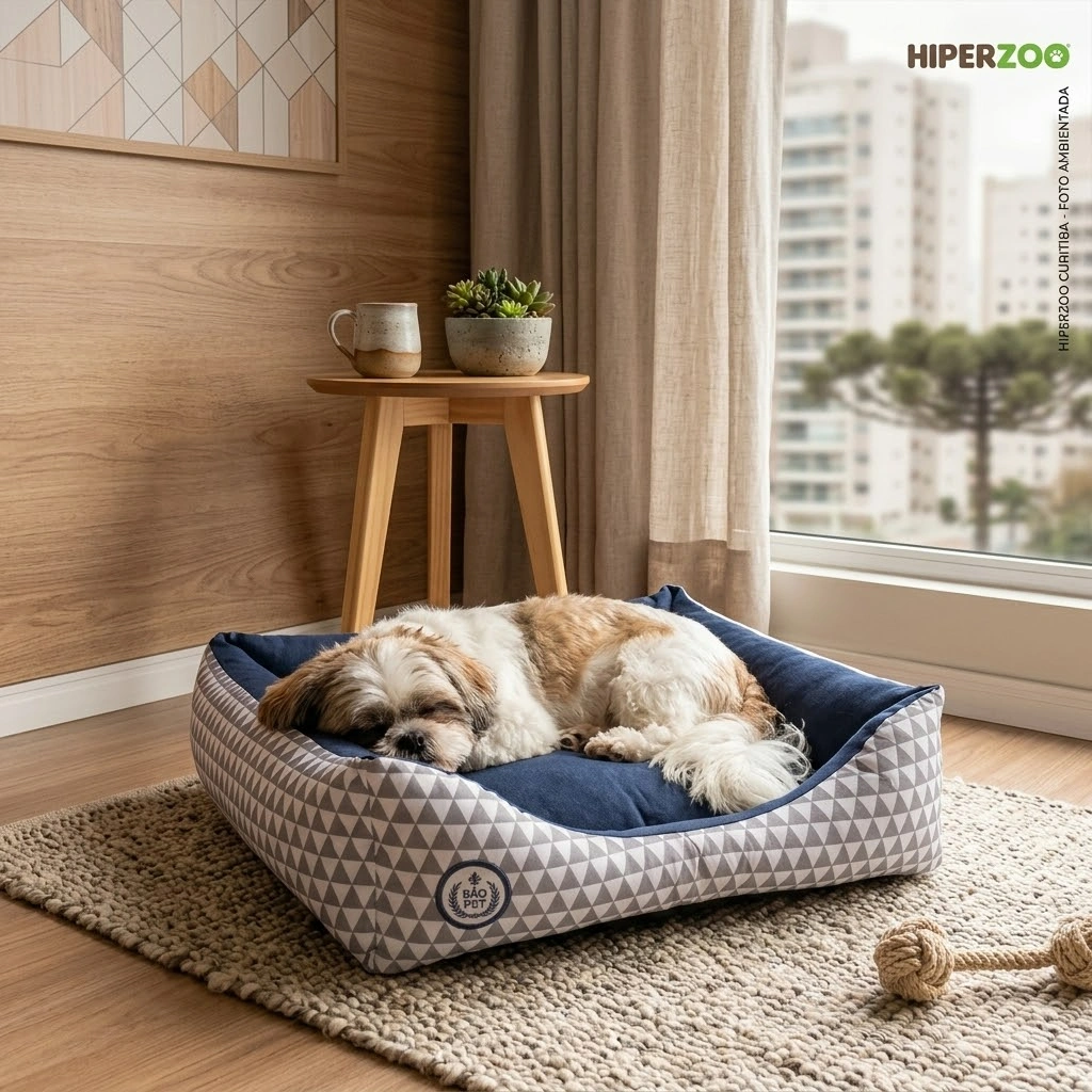 Cama São Pet Safira Azul Dupla Face Tamanho P - imagem 2
