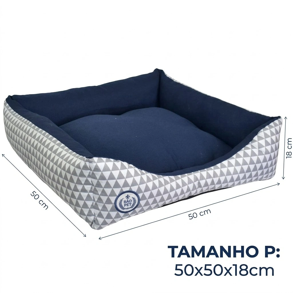 Cama São Pet Safira Azul Dupla Face Tamanho P - imagem 4