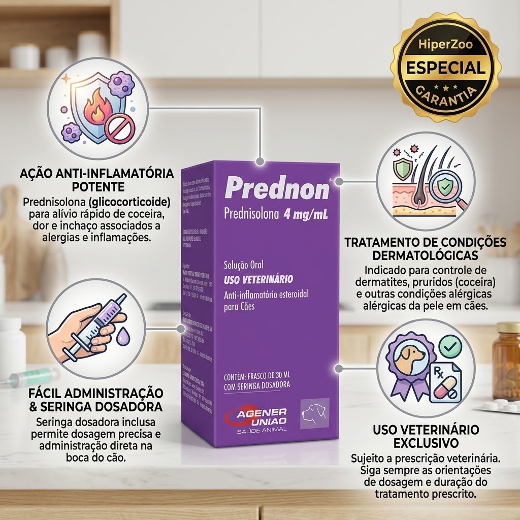  Prednon Anti-inflamatório Agener União 4 mg/ml com 30ml - imagem 2