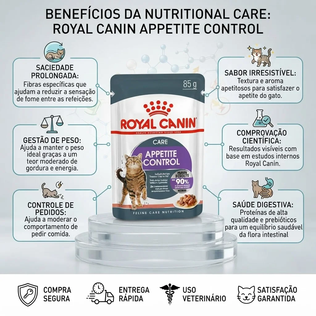 Ração Úmida Royal Canin Controle do Apetite para Gatos Adultos 85g - imagem 2