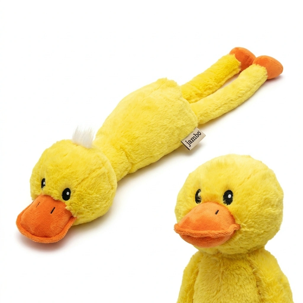Brinquedo Mordedor Pelúcia Jambo Long Legs Pato - imagem 3