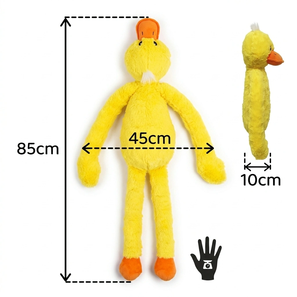 Brinquedo Mordedor Pelúcia Jambo Long Legs Pato - imagem 5