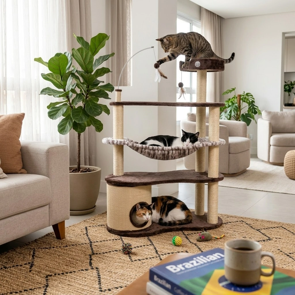 Arranhador São Pet Plaza Marrom para Gatos - imagem 2