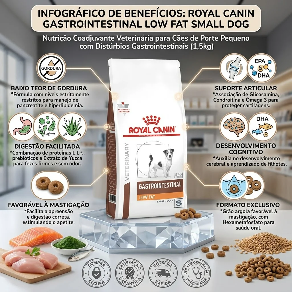 Ração Royal Canin Gastrointestinal Low Fat Small Dog 7,5Kg - imagem 2
